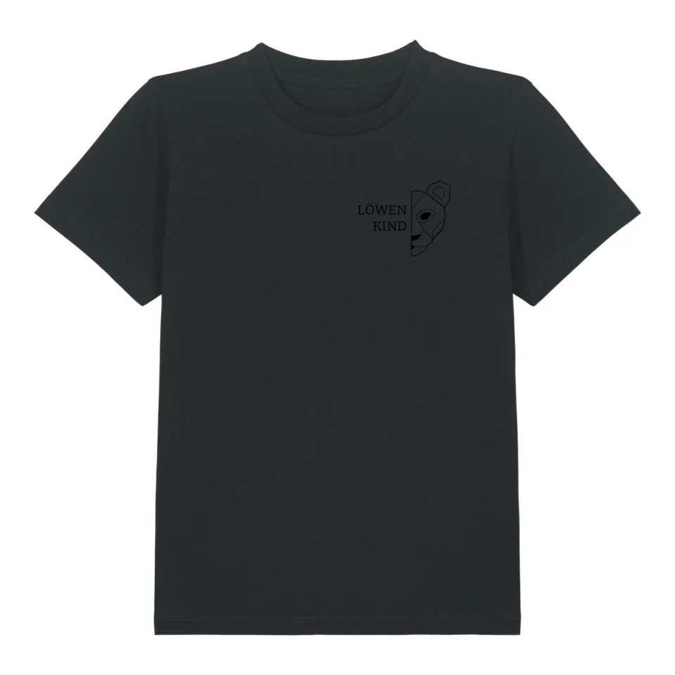 Löwen Kind Brusttasche - Bio Kinder Shirt *personalisierbar (ohne Namen)* Mini Creator Shirt 2.0 ST ST Black