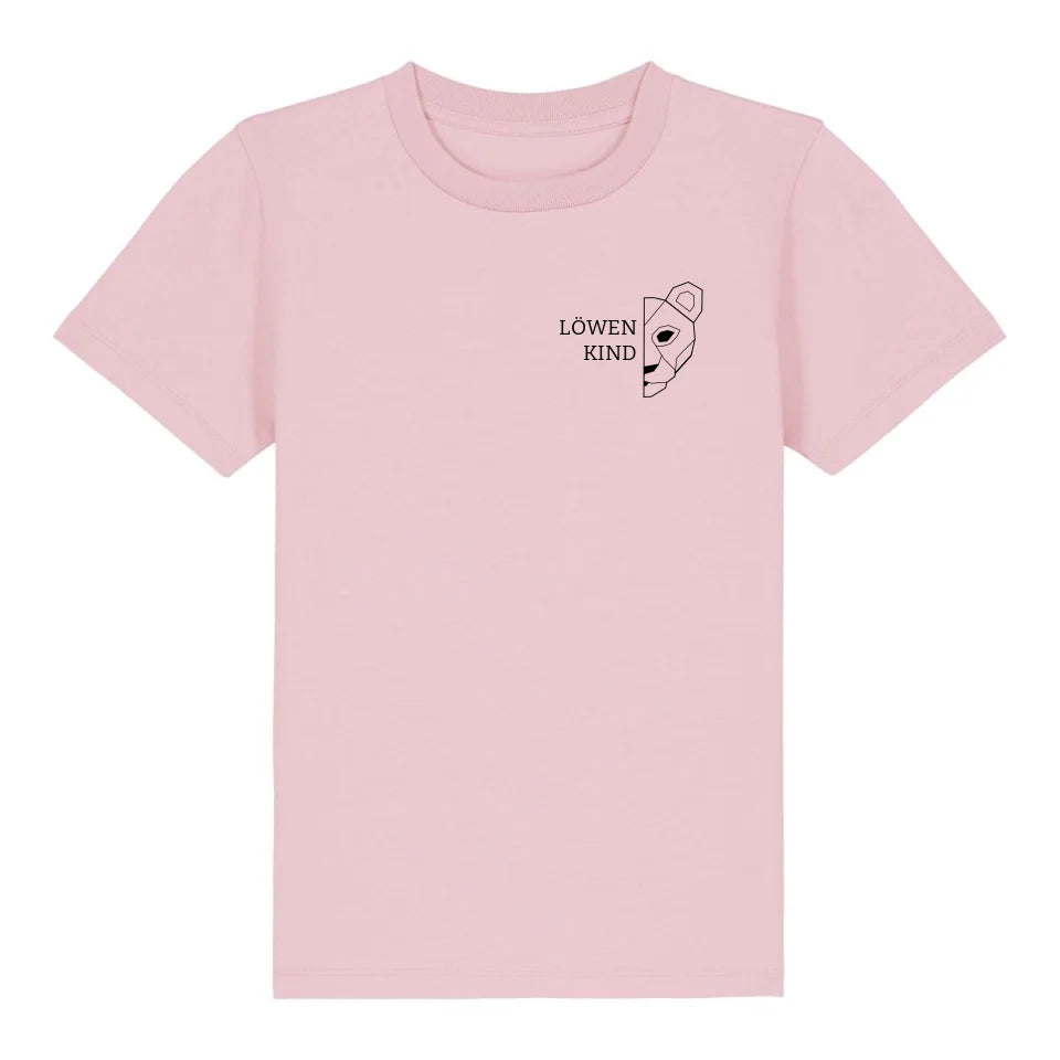 Löwen Kind Brusttasche - Bio Kinder Shirt *personalisierbar (ohne Namen)* Mini Creator Shirt 2.0 ST ST Cotton-Pink