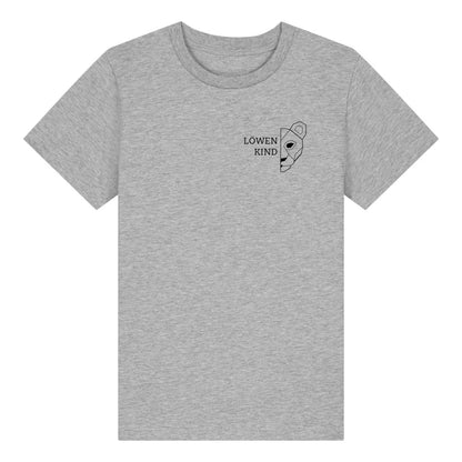Löwen Kind Brusttasche - Bio Kinder Shirt *personalisierbar (ohne Namen)* Mini Creator Shirt 2.0 ST ST Heather-Grey