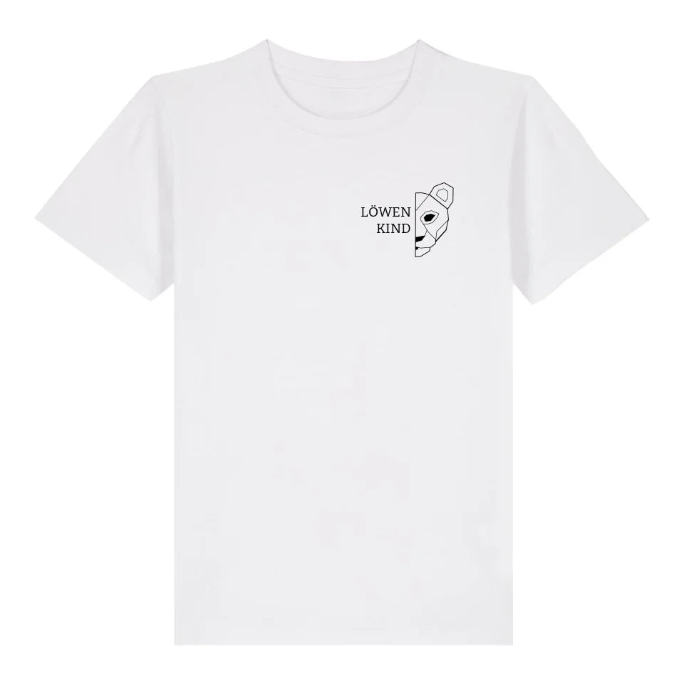 Löwen Kind Brusttasche - Bio Kinder Shirt *personalisierbar (ohne Namen)* Mini Creator Shirt 2.0 ST ST White