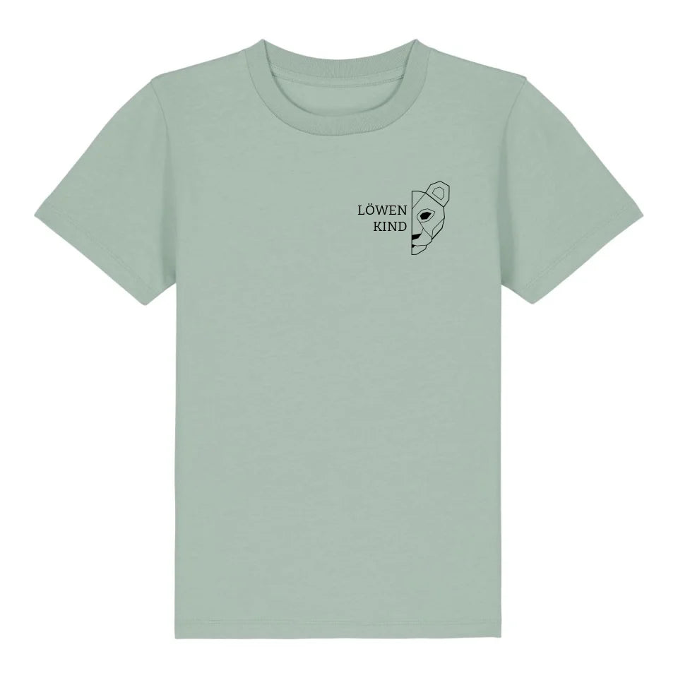 Löwen Kind Brusttasche - Bio Kinder Shirt *personalisierbar (ohne Namen)* Mini Creator Shirt 2.0 ST ST Aloe