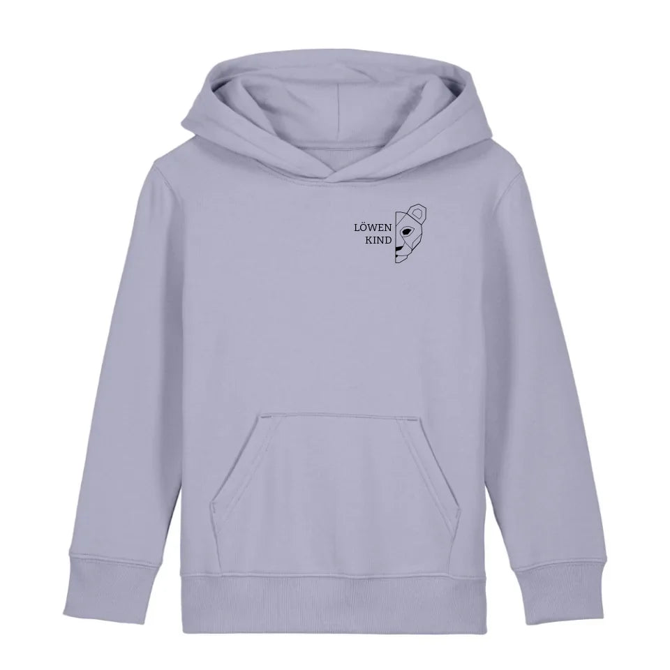 Löwen Kind Brusttasche - Bio Kinder Hoodie *personalisierbar (ohne Namen)* Mini Cruiser Hoodie 2.0 ST ST Lavender
