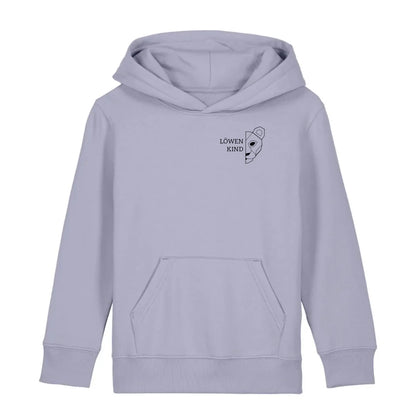 Löwen Kind Brusttasche - Bio Kinder Hoodie *personalisierbar (ohne Namen)* Mini Cruiser Hoodie 2.0 ST ST Lavender