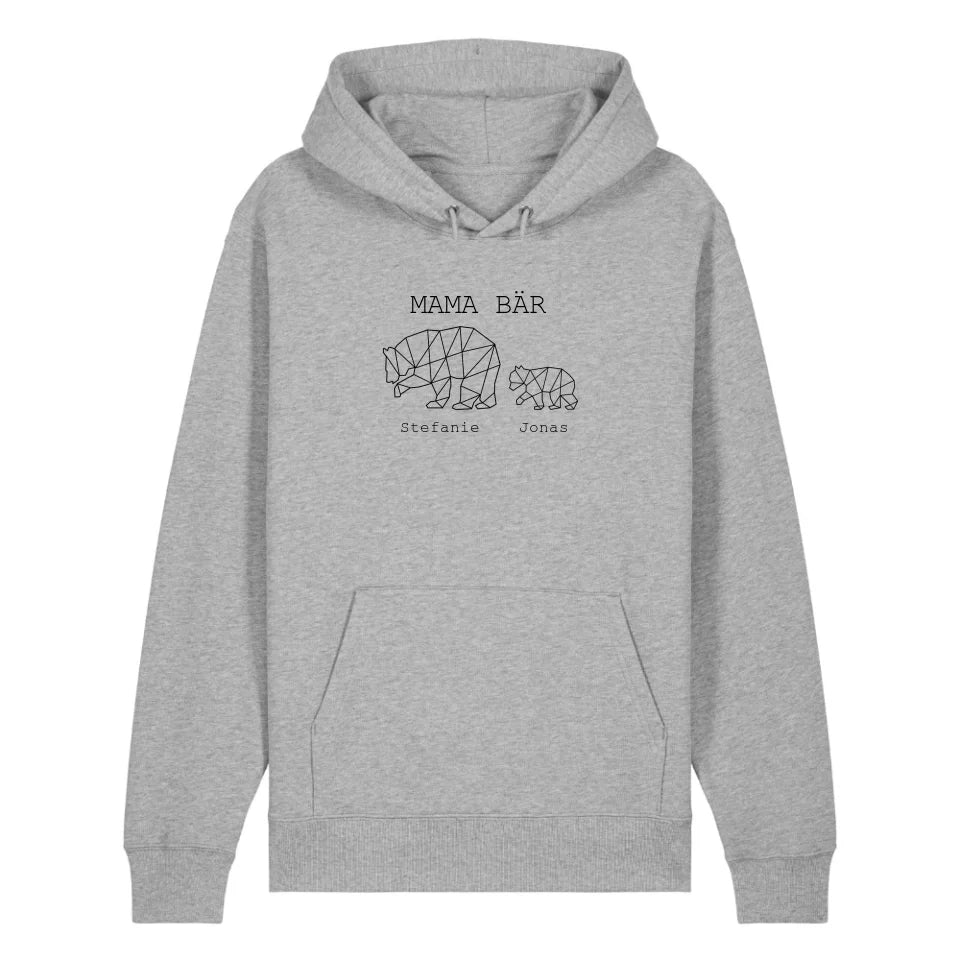 Mama Bär - Bio Unisex Hoodie *personalisierbar (1-4 Kinder mit Namen)*