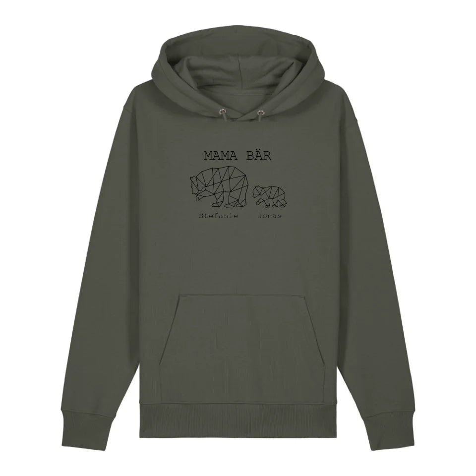 Mama Bär - Bio Unisex Hoodie *personalisierbar (1-4 Kinder mit Namen)*