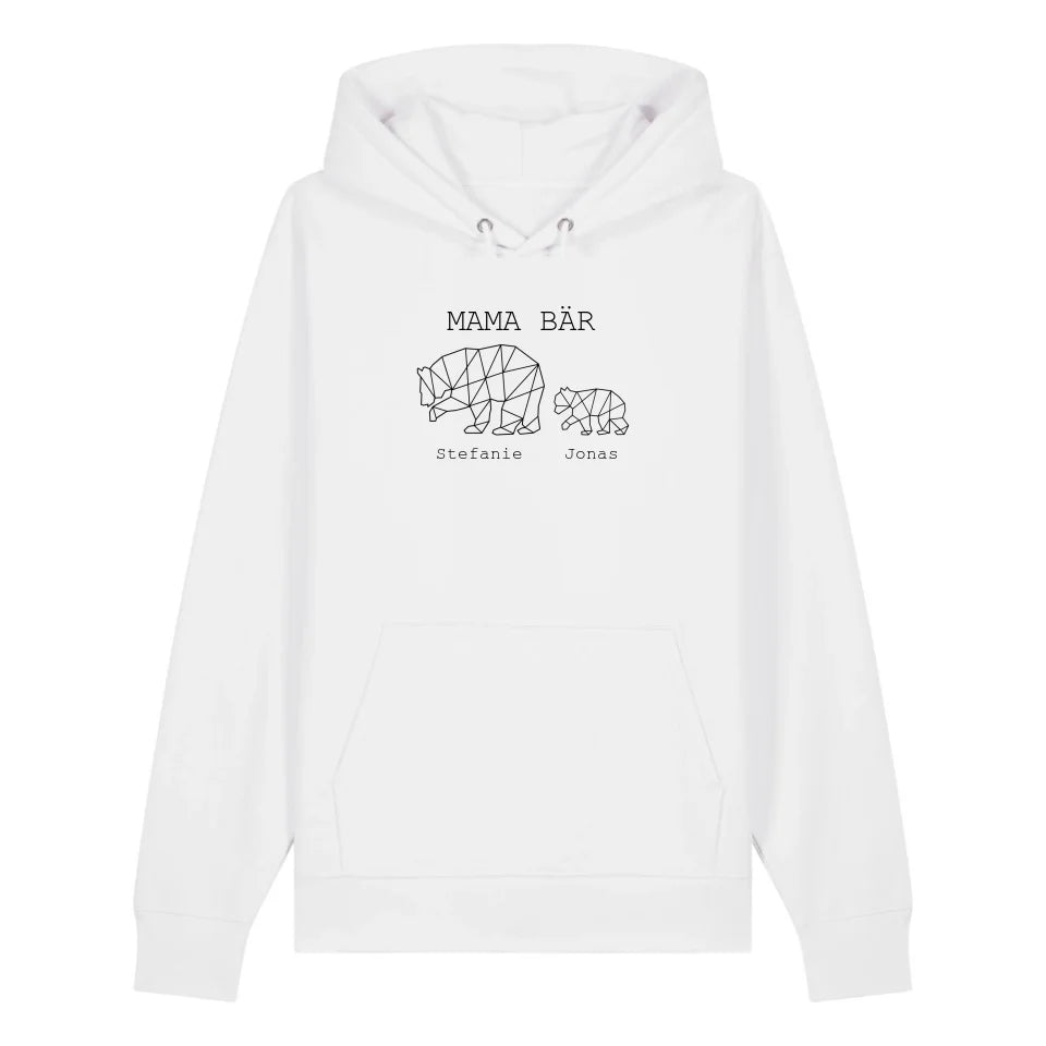 Mama Bär - Bio Unisex Hoodie *personalisierbar (1-4 Kinder mit Namen)*