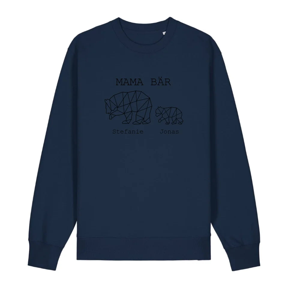 Mama Bär - Bio Unisex Sweatshirt *personalisierbar (1-4 Kinder mit Namen)* Changer Sweatshirt 2.0 ST ST French-Navy