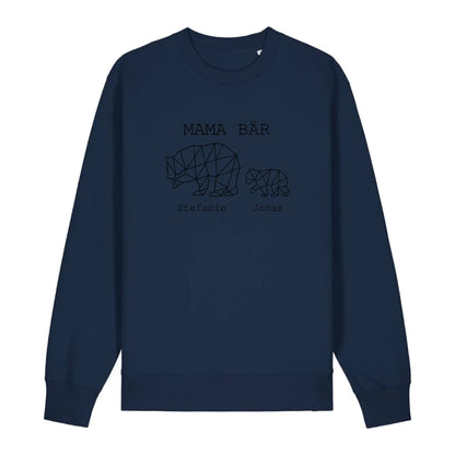 Mama Bär - Bio Unisex Sweatshirt *personalisierbar (1-4 Kinder mit Namen)* Changer Sweatshirt 2.0 ST ST French-Navy