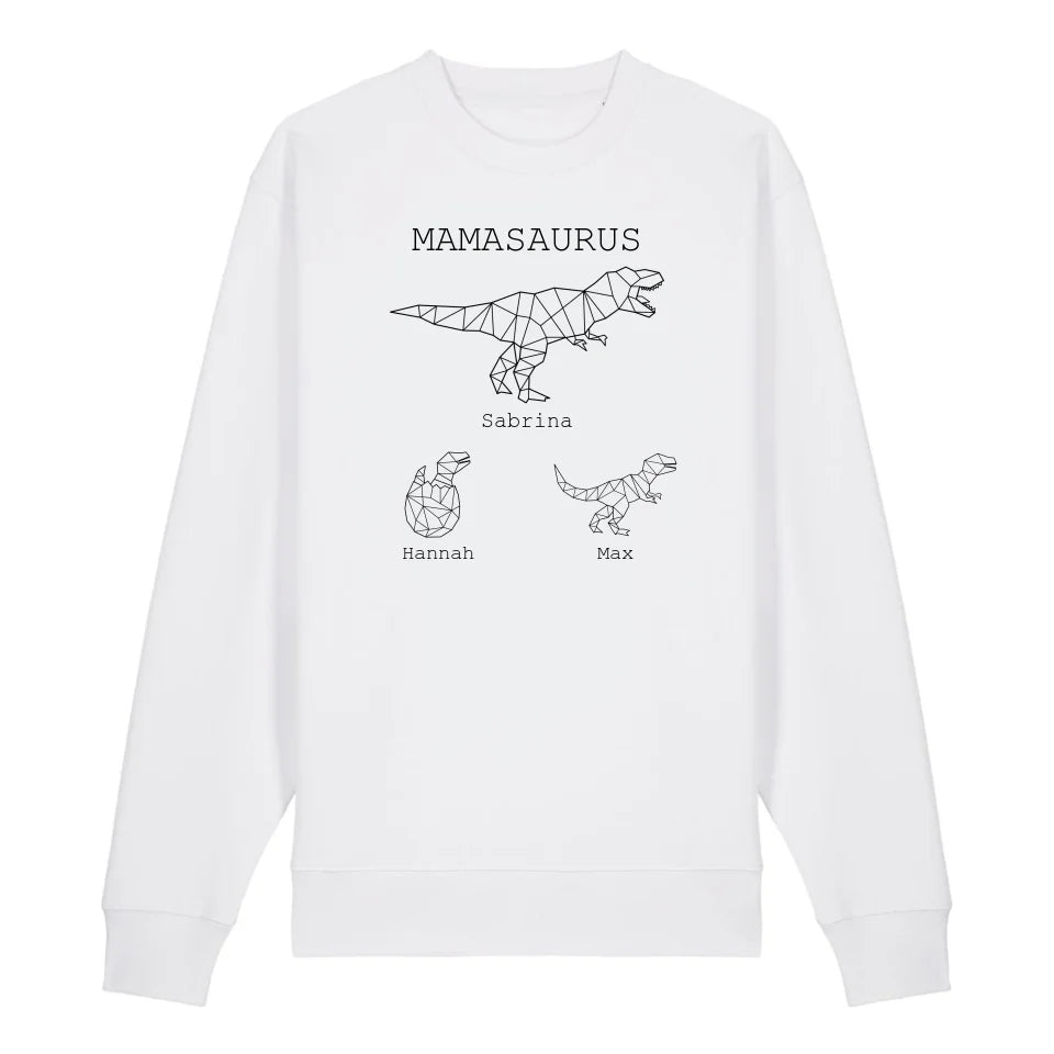 Mamasaurus - Bio Unisex Sweatshirt *personalisierbar (mit Namen)* Changer Sweatshirt 2.0 ST ST White