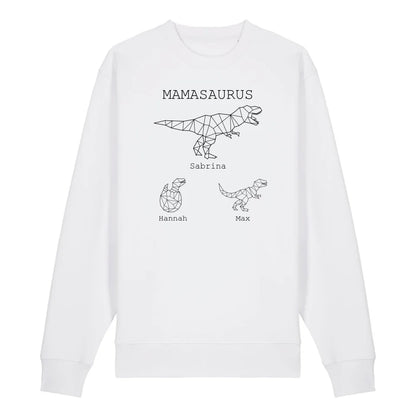 Mamasaurus - Bio Unisex Sweatshirt *personalisierbar (mit Namen)* Changer Sweatshirt 2.0 ST ST White
