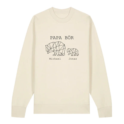 Papa Bör - Bio Unisex Sweatshirt *personalisierbar (1-4 Kinder mit Namen)*