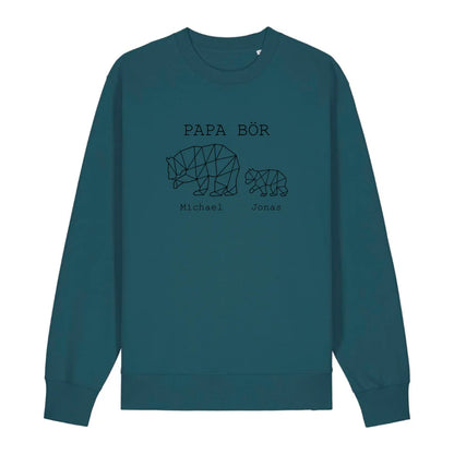 Papa Bör - Bio Unisex Sweatshirt *personalisierbar (1-4 Kinder mit Namen)*