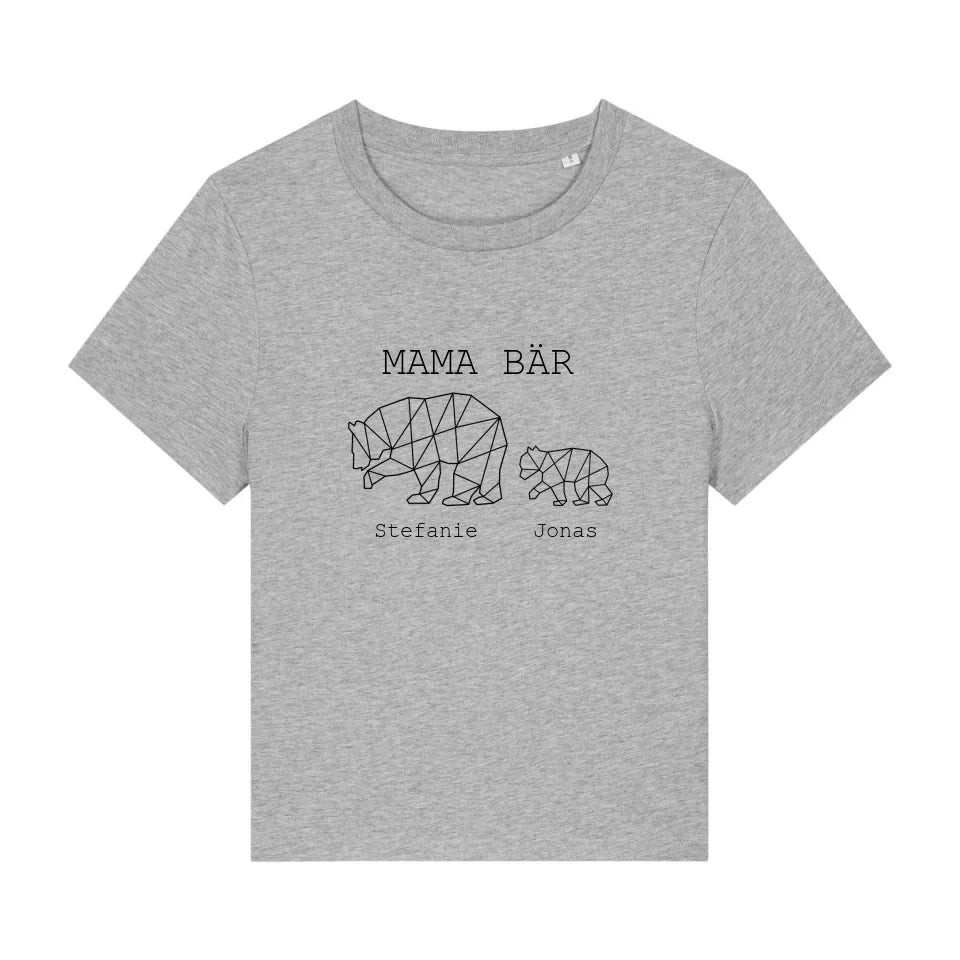 Mama Bär - Bio Damen Shirt *personalisierbar (1-4 Kinder mit Namen)*