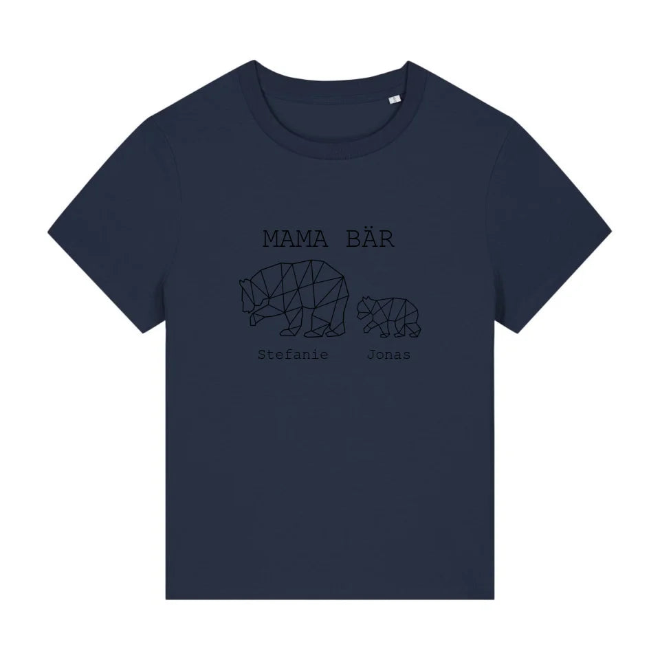 Mama Bär - Bio Damen Shirt *personalisierbar (1-4 Kinder mit Namen)*