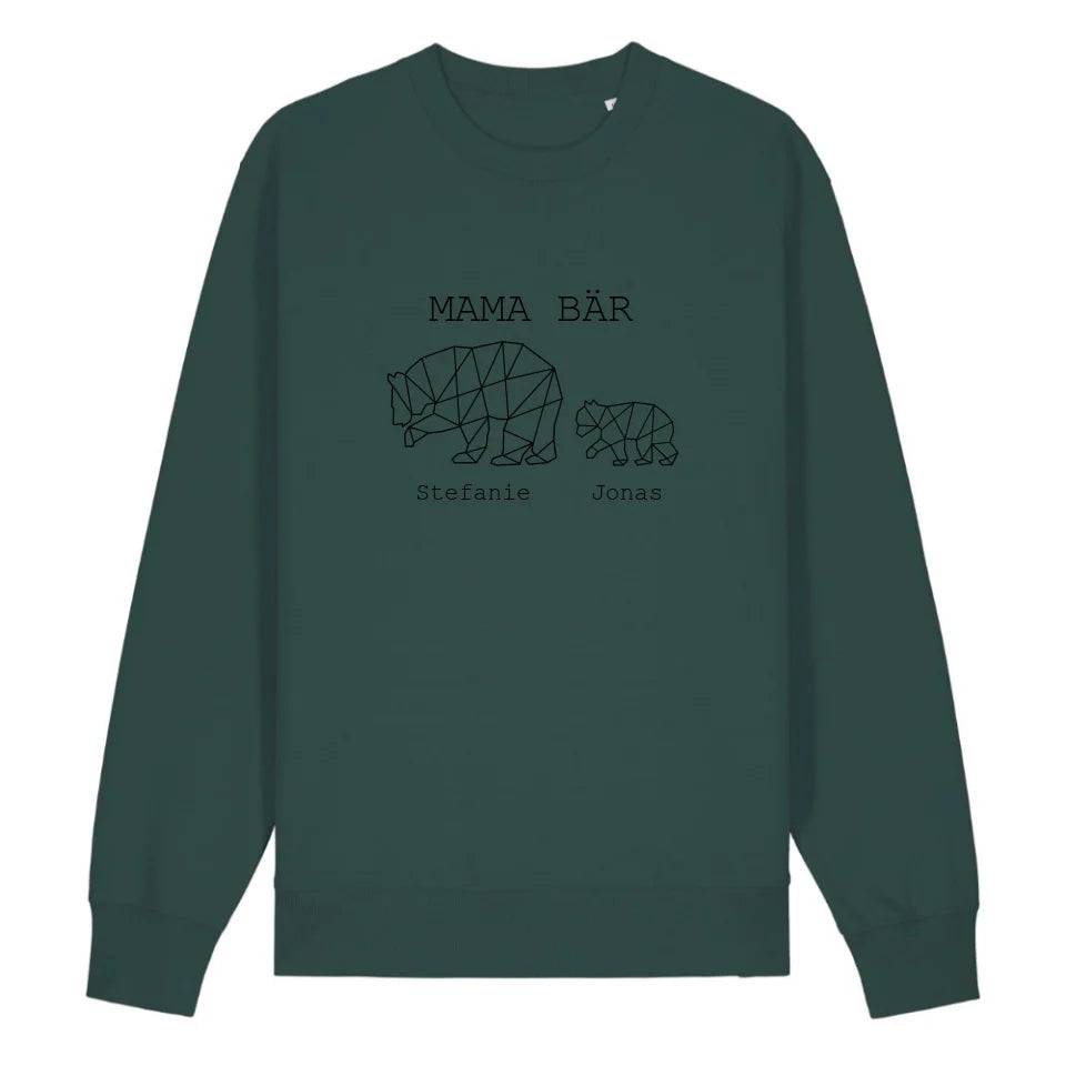 Mama Bär - Bio Unisex Sweatshirt *personalisierbar (1-4 Kinder mit Namen)*