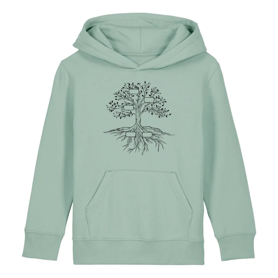 Family Tree - Bio Kinder Hoodie *personalisierbar*