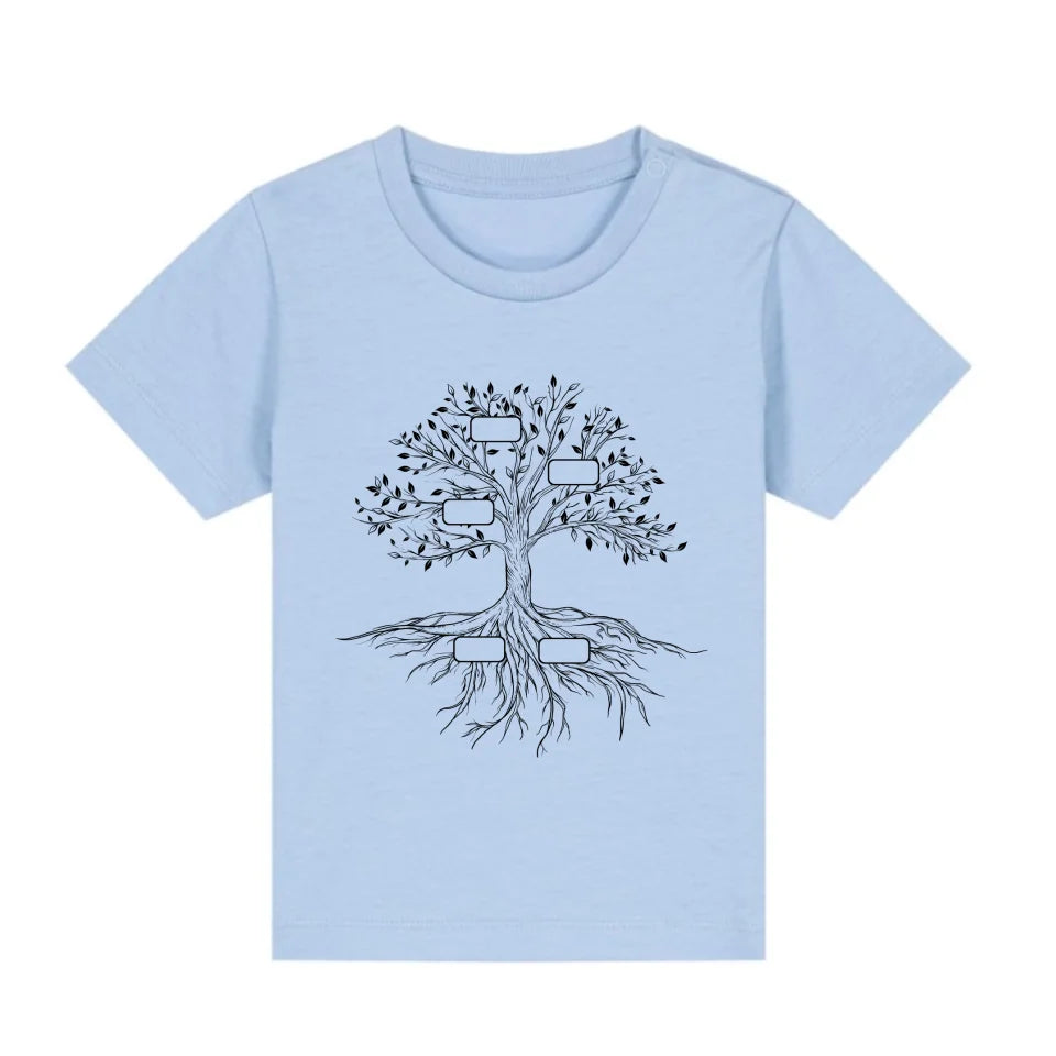 Family Tree - Bio Baby Shirt *personalisierbar* Baby Creator T-Shirt ST ST NEU Blue-Soul