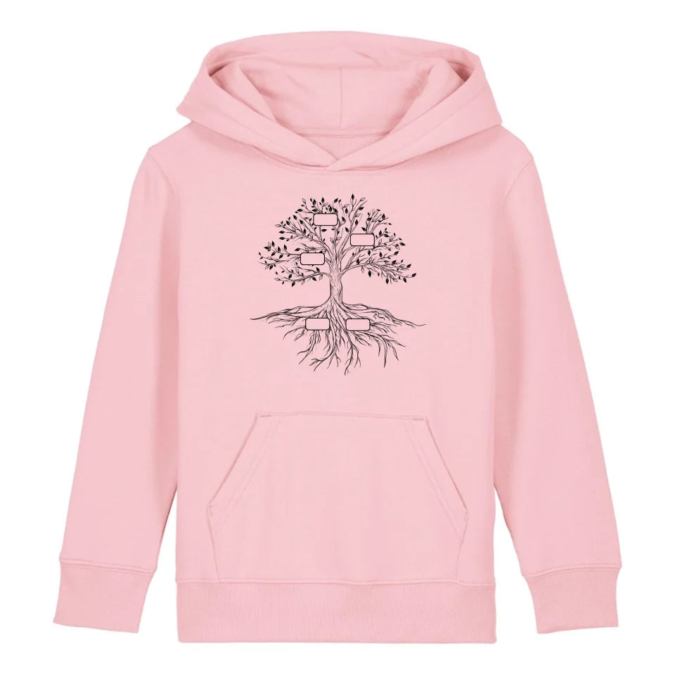 Family Tree - Bio Kinder Hoodie *personalisierbar* Mini Cruiser Hoodie 2.0 ST ST Cotton-Pink