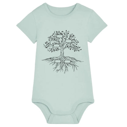 Family Tree - Bio Baby Body *personalisierbar* Baby Body ST ST Caribbean-Blue