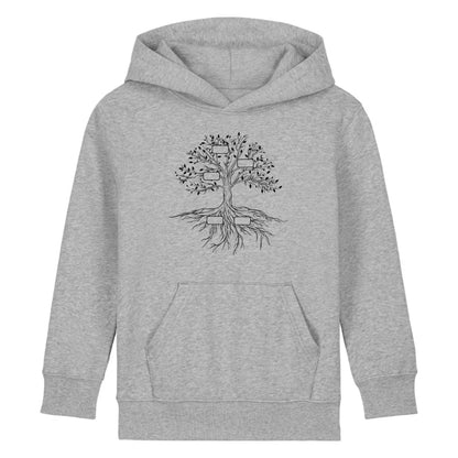Family Tree - Bio Kinder Hoodie *personalisierbar* Mini Cruiser Hoodie 2.0 ST ST Heather-Grey