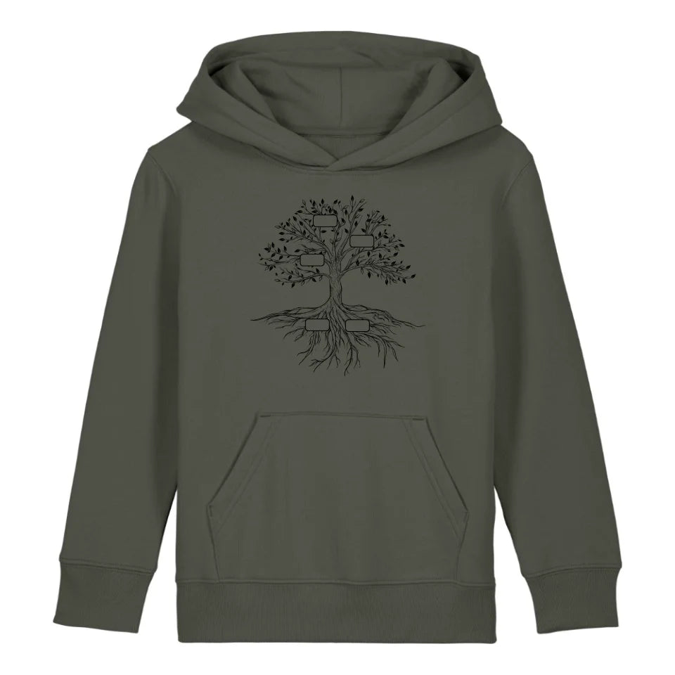 Family Tree - Bio Kinder Hoodie *personalisierbar* Mini Cruiser Hoodie 2.0 ST ST Khaki