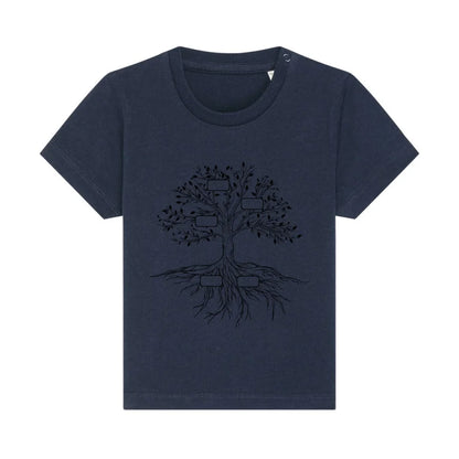 Family Tree - Bio Baby Shirt *personalisierbar* Baby Creator T-Shirt ST ST NEU French-Navy