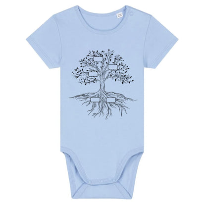 Family Tree - Bio Baby Body *personalisierbar* Baby Body ST ST Blue-Soul