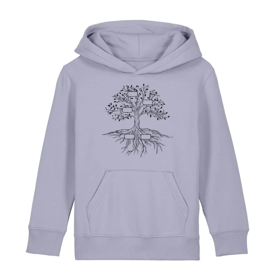 Family Tree - Bio Kinder Hoodie *personalisierbar* Mini Cruiser Hoodie 2.0 ST ST Lavender