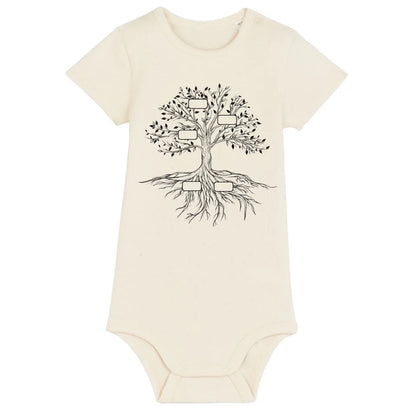 Family Tree - Bio Baby Body *personalisierbar* Baby Body ST ST Natural-Raw