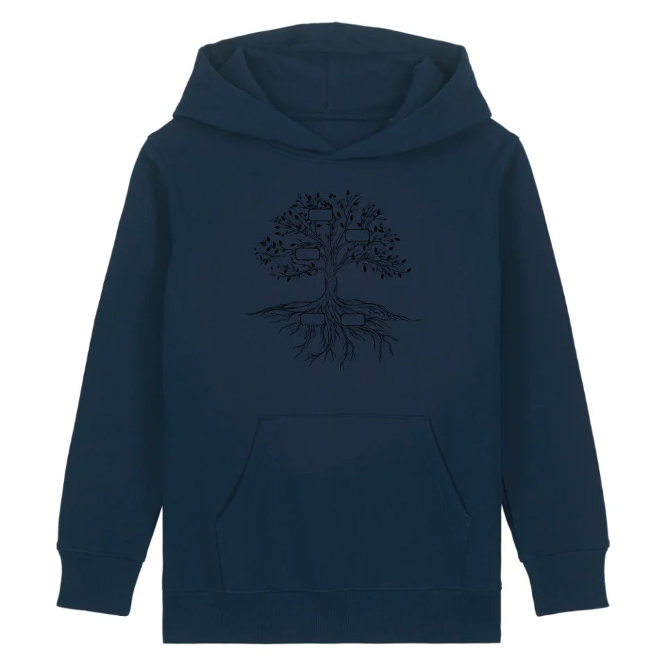 Family Tree - Bio Kinder Hoodie *personalisierbar*