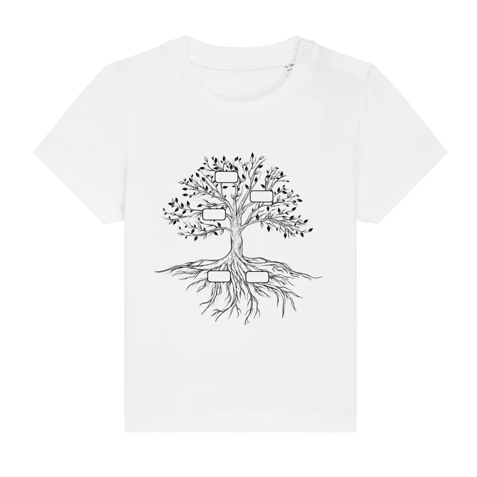 Family Tree - Bio Baby Shirt *personalisierbar* Baby Creator T-Shirt ST ST NEU White
