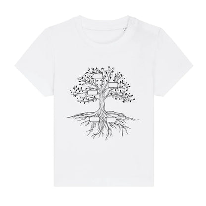 Family Tree - Bio Baby Shirt *personalisierbar* Baby Creator T-Shirt ST ST NEU White