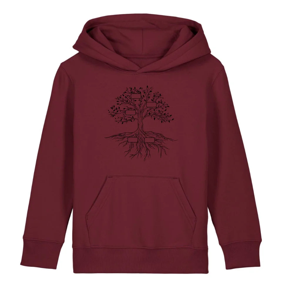 Family Tree - Bio Kinder Hoodie *personalisierbar* Mini Cruiser Hoodie 2.0 ST ST Burgundy