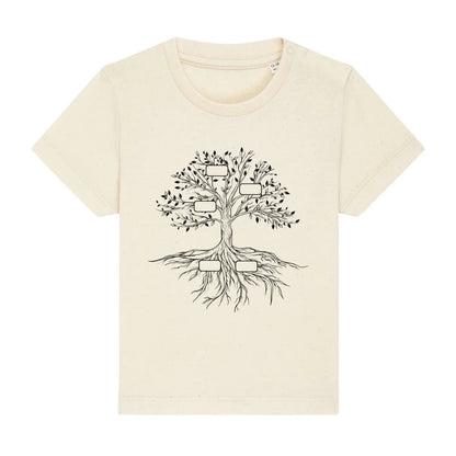 Family Tree - Bio Baby Shirt *personalisierbar* Baby Creator T-Shirt ST ST NEU Natural-Raw