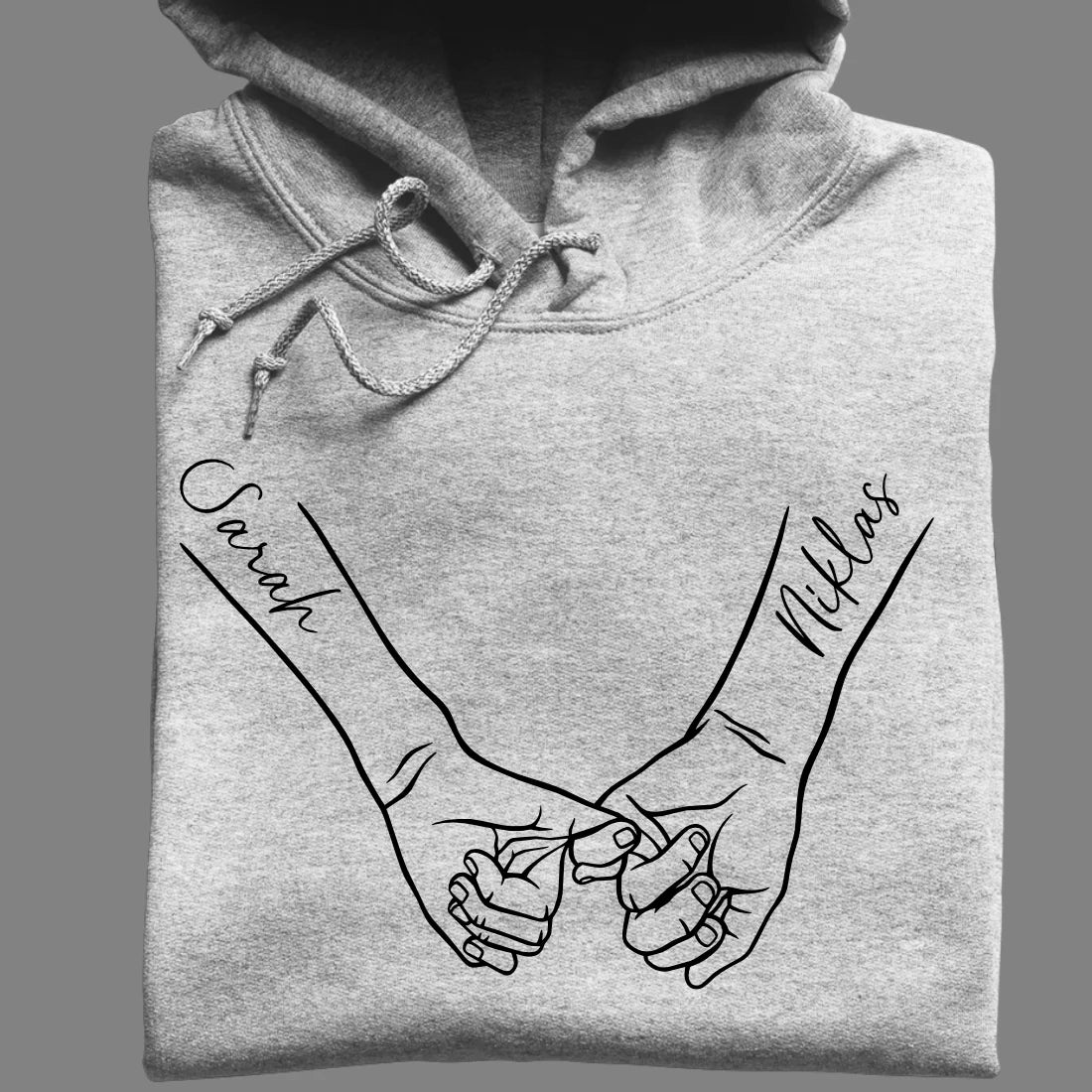 Couple Hands - Bio Unisex Hoodie *personalisierbar*