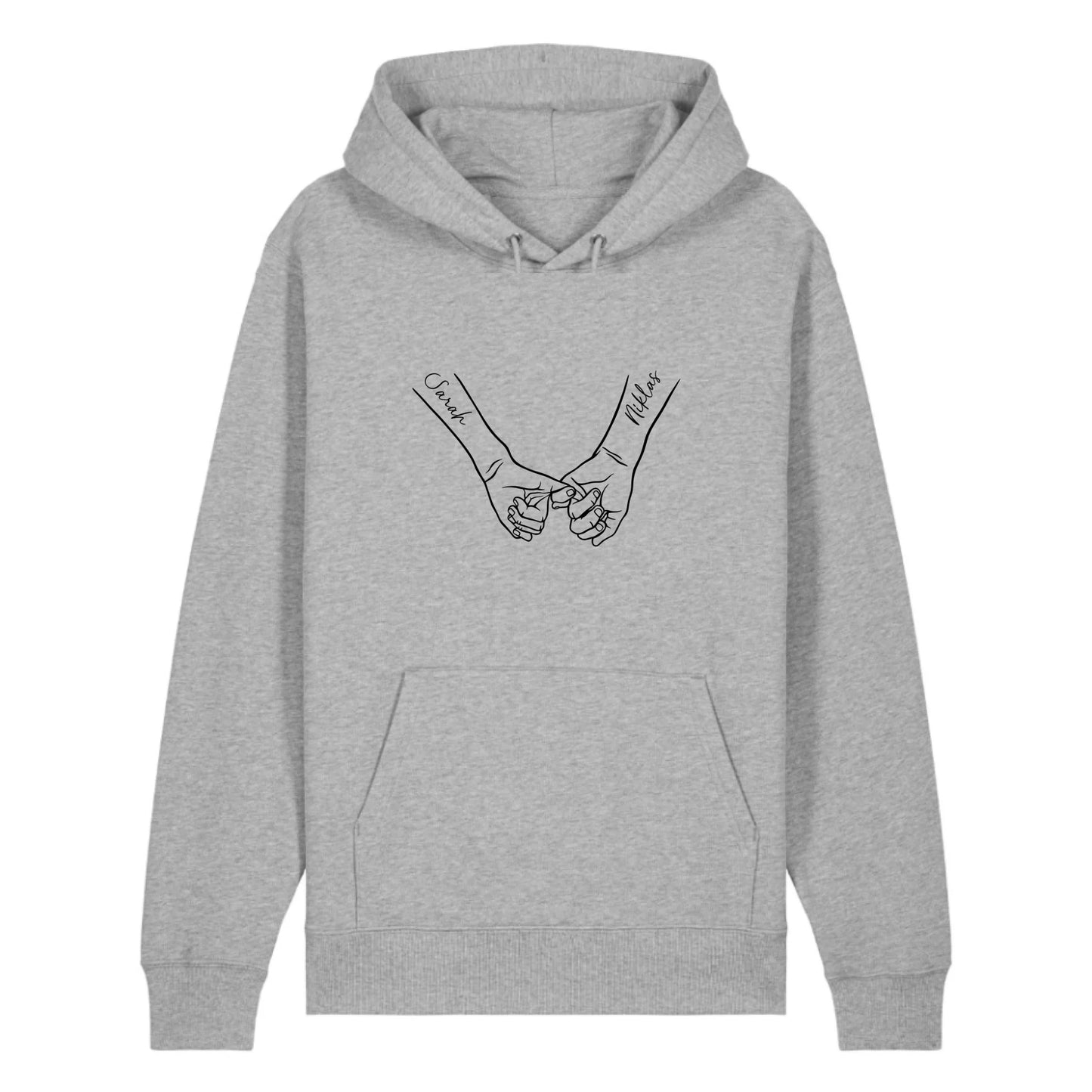 Couple Hands - Bio Unisex Hoodie *personalisierbar*