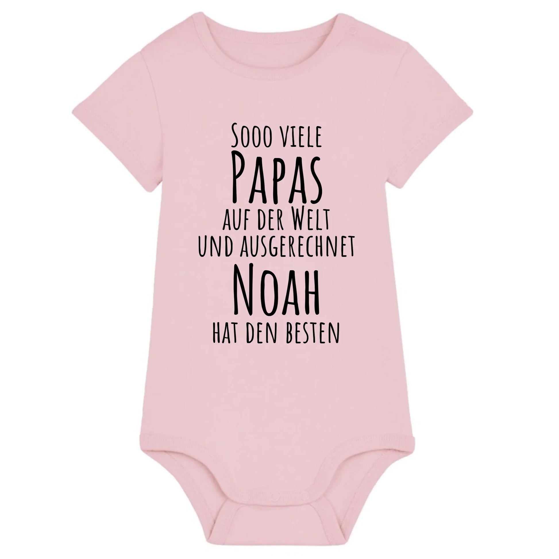 Sooo viele Papas - Bio Baby Body *personalisierbar* Baby Body ST ST Cotton-Pink
