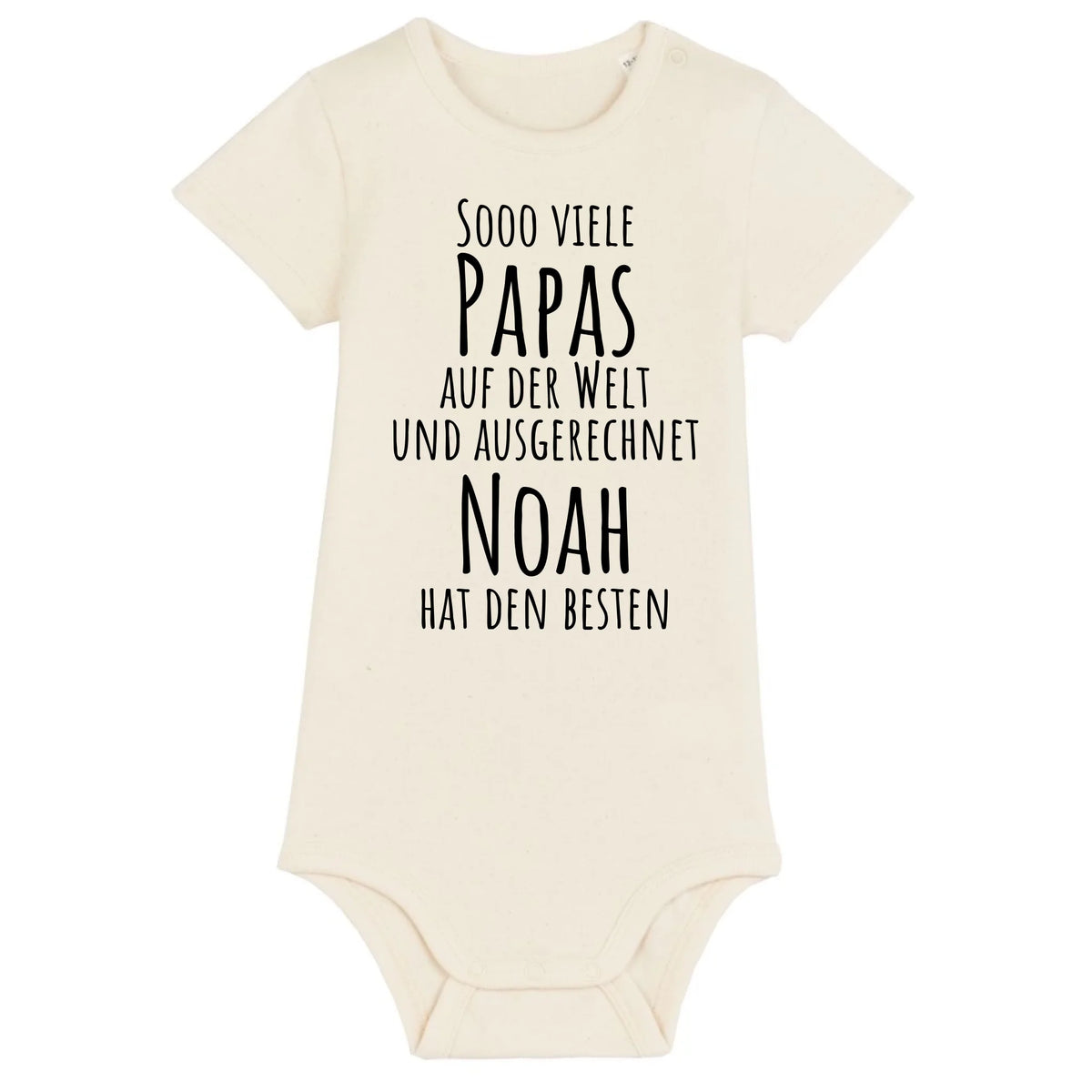 Sooo viele Papas - Bio Baby Body *personalisierbar* Baby Body ST ST Natural-Raw