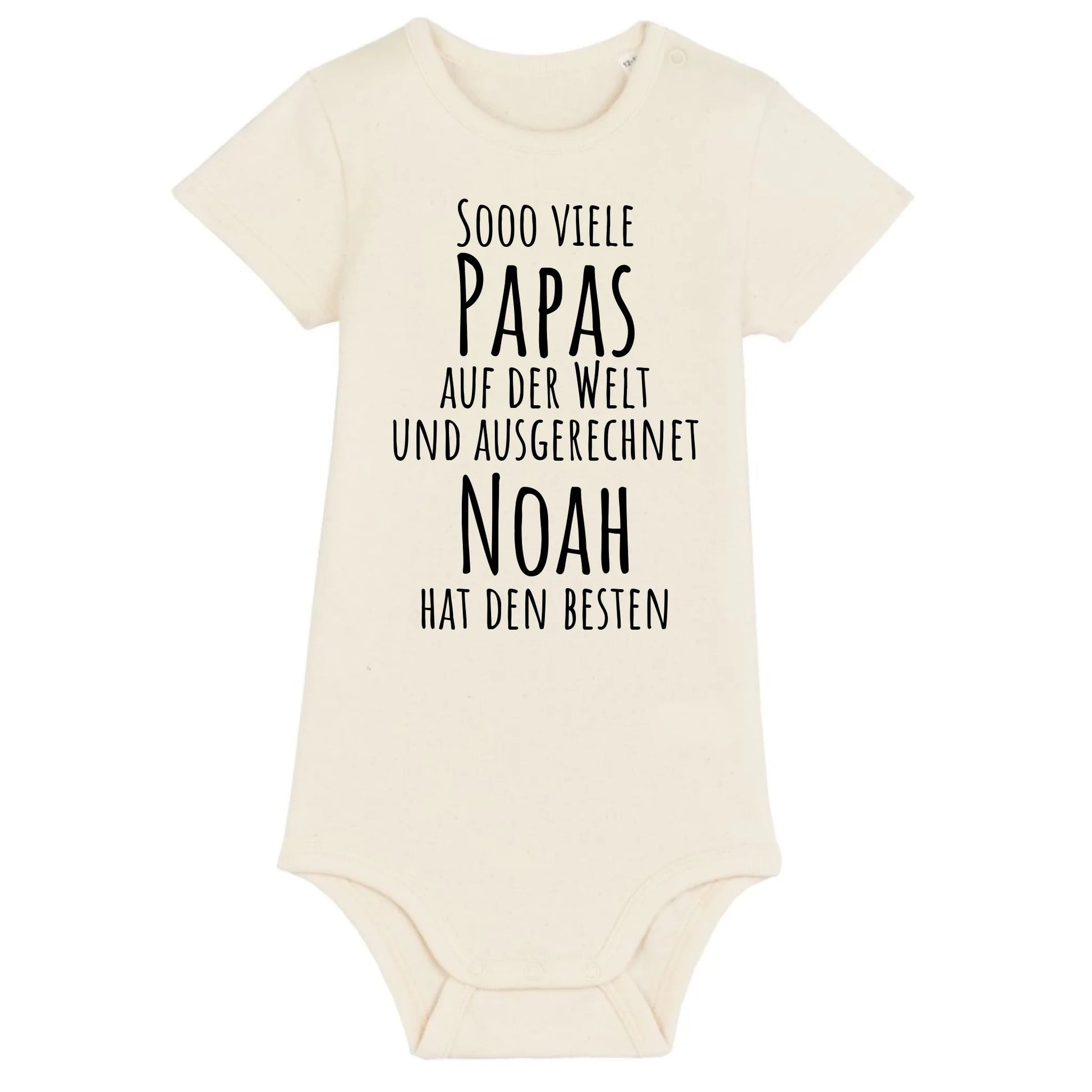 Sooo viele Papas - Bio Baby Body *personalisierbar* Baby Body ST ST Natural-Raw