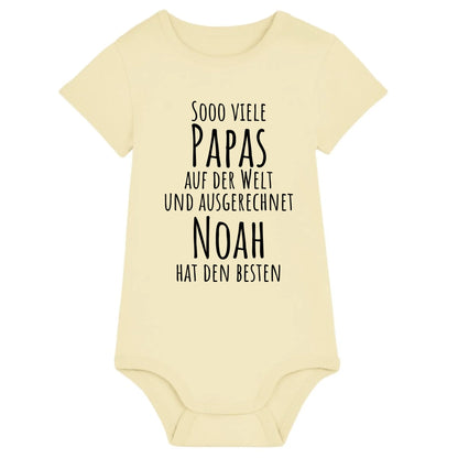 Sooo viele Papas - Bio Baby Body *personalisierbar* Baby Body ST ST Butter