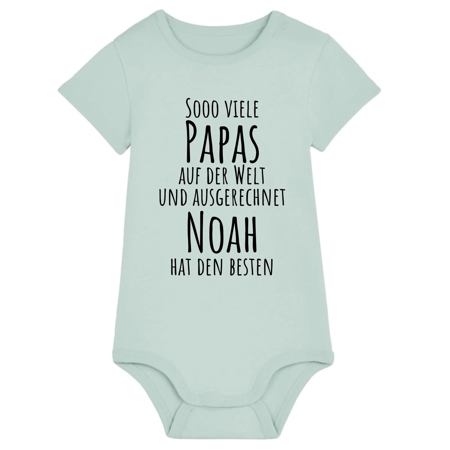 Sooo viele Papas - Bio Baby Body *personalisierbar* Baby Body ST ST Caribbean-Blue