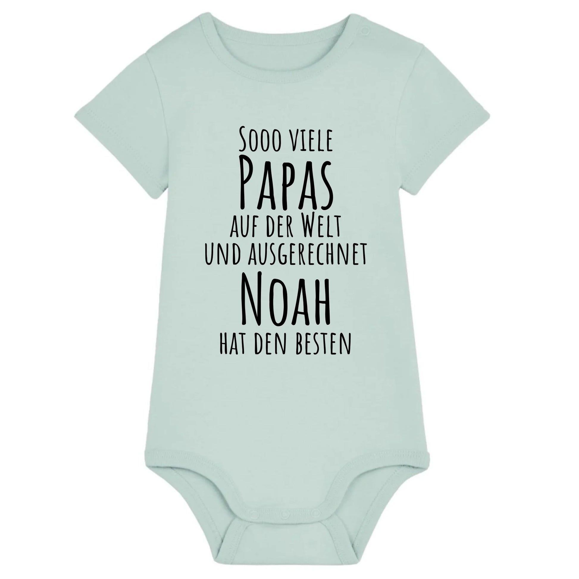 Sooo viele Papas - Bio Baby Body *personalisierbar* Baby Body ST ST Caribbean-Blue