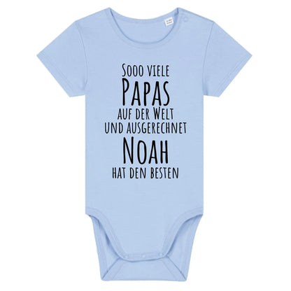 Sooo viele Papas - Bio Baby Body *personalisierbar* Baby Body ST ST Blue-Soul