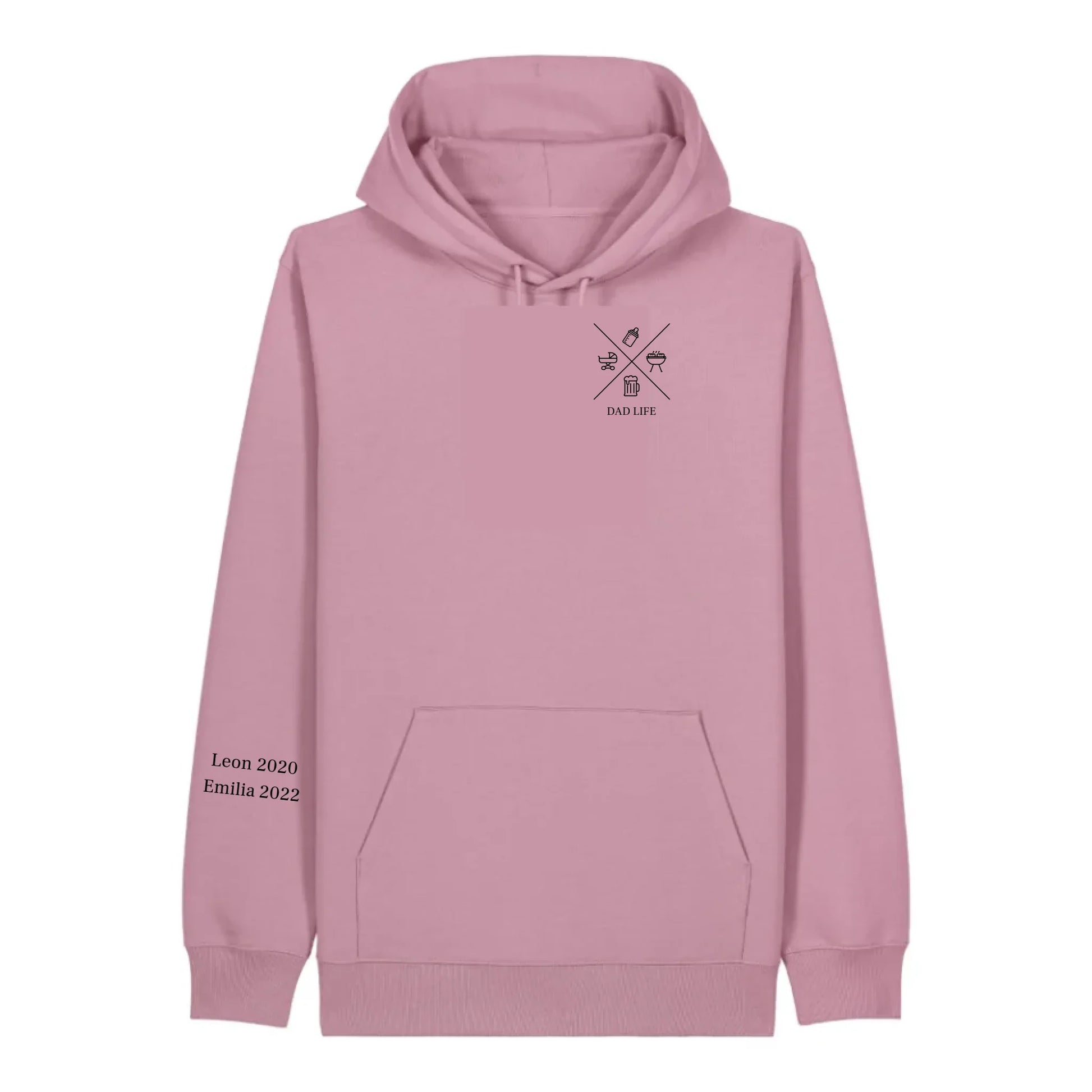 Dad/Mom Minimal Symbole + Ärmel - Bio Unisex Hoodie *personalisierbar* Cruiser Hoodie 2.0 ST ST Lilac-Dream