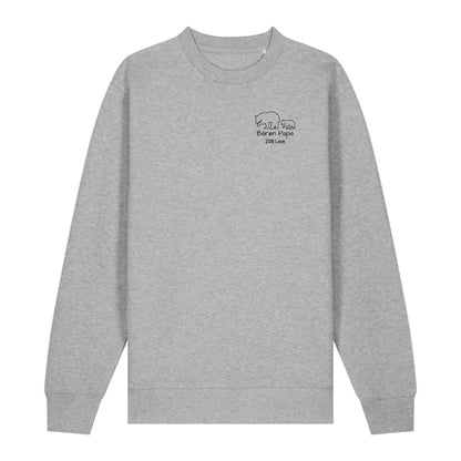 Bären Papa klein - Bio Unisex Sweatshirt *personalisierbar*