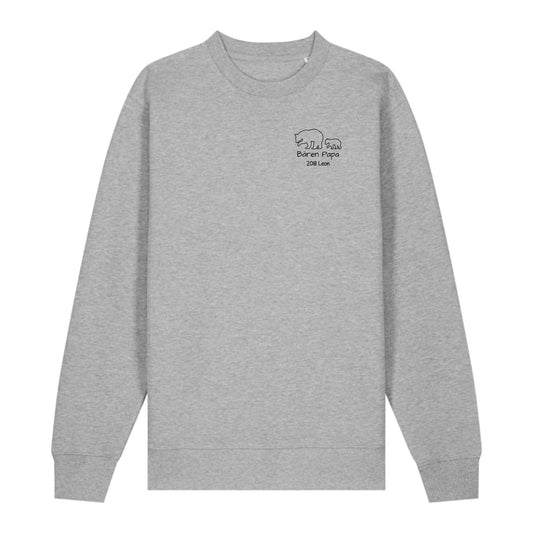 Bären Papa klein - Bio Unisex Sweatshirt *personalisierbar*