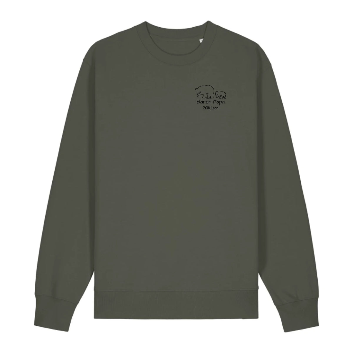Bären Papa klein - Bio Unisex Sweatshirt *personalisierbar* Changer Sweatshirt 2.0 ST ST Khaki