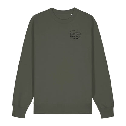 Bären Papa klein - Bio Unisex Sweatshirt *personalisierbar* Changer Sweatshirt 2.0 ST ST Khaki