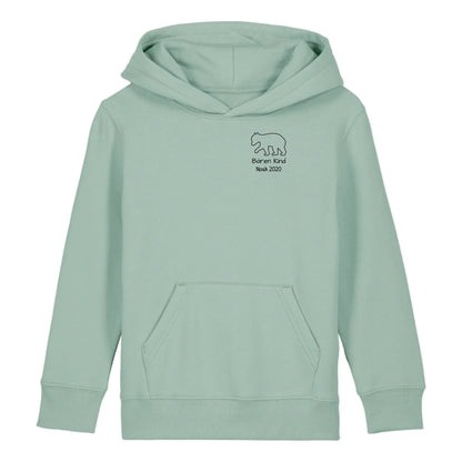 Bären Kind klein - Bio Kinder Hoodie *personalisierbar* Mini Cruiser Hoodie 2.0 ST ST Aloe