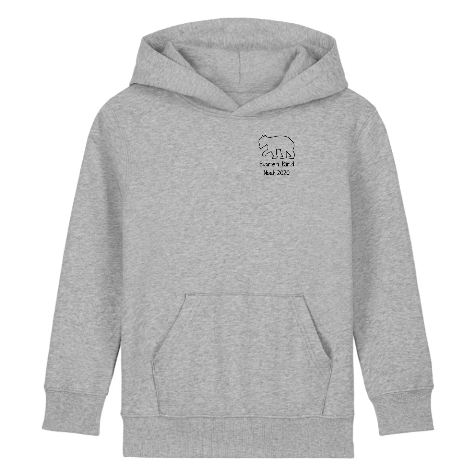 Bären Kind klein - Bio Kinder Hoodie *personalisierbar* Mini Cruiser Hoodie 2.0 ST ST Heather-Grey